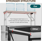 TEMI Small Computer Desk Folding Table - Image 6