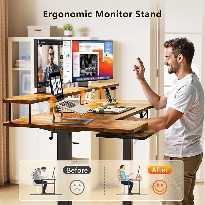 OffiGo U Shaped Electric Standing Desk - Image 6