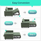 LINSY 54" Pull Out Couch with Charging Station - Image 4