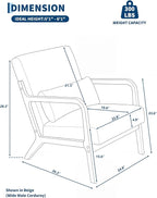 Garvee Mid-Century Modern Accent Chair, Wide-Wale Corduroy Upholstery, Solid - Image 2
