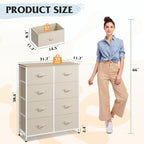WLIVE Fabric Dresser for Bedroom, Tall Dresser - Image 3