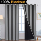 Yakamok Grey Blackout Curtains 96 Inches Long - Image 2