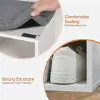 HOOBRO Shoe Storage Bench with Cushion, 39.4" L Entryway Bench with 12 Cubbies - Image 7
