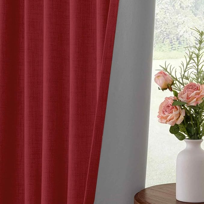 INOVADAY 100% Blackout Linen Curtains - Image 7