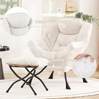 Tiita Lazy Chair with Ottoman, Comfy Leisure Sofa Armchair with Ottoman - Image 4