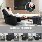 LEVELEVE Rocking Recliner Chair, Massage Rocker Recliner Chair - Image 4