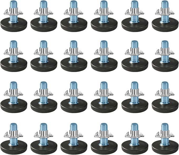 WAFJAMF 24 PCS M8 Thread Adjustable Furniture Levelers Screw in Threaded by WAFJAMF
