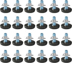 24 PCS M6 Thread Adjustable Furniture Levelers Screw in Threaded, Steel Screw by WAFJAMF