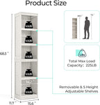 LINSY HOME 5-Shelf Bookcase, Narrow Bookshelves Floor Standing Display Storage - Image 3