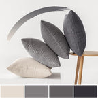 MIULEE Soft Corduroy Decorative Throw Pillow Covers Neutral Grey 18x18 | Set of - Image 5