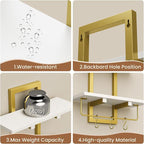 Creso hom Floating Shelves, Hanging Bathroom Shelves 2-Tier, Wall Mounted - Image 5