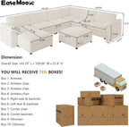 EASE MOOSE Oversized Sectional Modular Sofa，Comfty U Shape Sectional FSC - Image 2