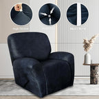 ANARACHON Leather Like Recliner Chair Covers Heavy Duty, 4 Pieces Recliner Cover - Image 5
