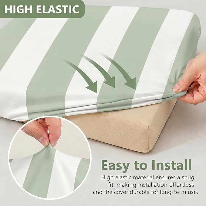 CALBODE 14 Pcs Outdoor Seat Cushion Covers - Image 3