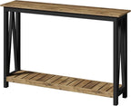 ChooChoo Farmhouse Console Table, Rustic Vintage Narrow Sofa Table - Image 7