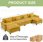 Oprisen 154" Modular Sectional Sofa, Comfy Cloud Couch Sectional Sofa - Image 2