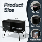 Faesun Flip Top Record Player Stand, Large Turntable Stand Holds up to 150+ - Image 3