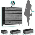 VASICAR Gray Dresser for Bedroom - Image 3