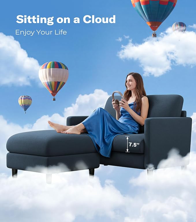 Welzona Loveseat, Comfy Teddy Love Seat - Image 4