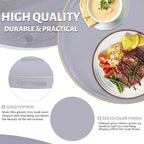 MAONAME 13" Gray Round Tray, Modern Round Decorative Trays - Image 4