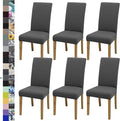 BIETYONE Stretch Dining Chair Covers Set of 6, Soft Removable Washable Kitchen by BIETYONE