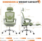 Sweetcrispy Office Computer Desk Chair, Ergonomic High-Back Mesh Rolling Work - Image 2