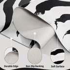 Faux Zebra Rug, Large Zebra Print Rug Animal Hide Rugs, 6.2 x 5.2 Ft | Print - Image 9