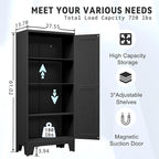 GAIOUS 61.02" Kitchen Pantry Cabinet, Pantry Storage Cabinet - Image 2