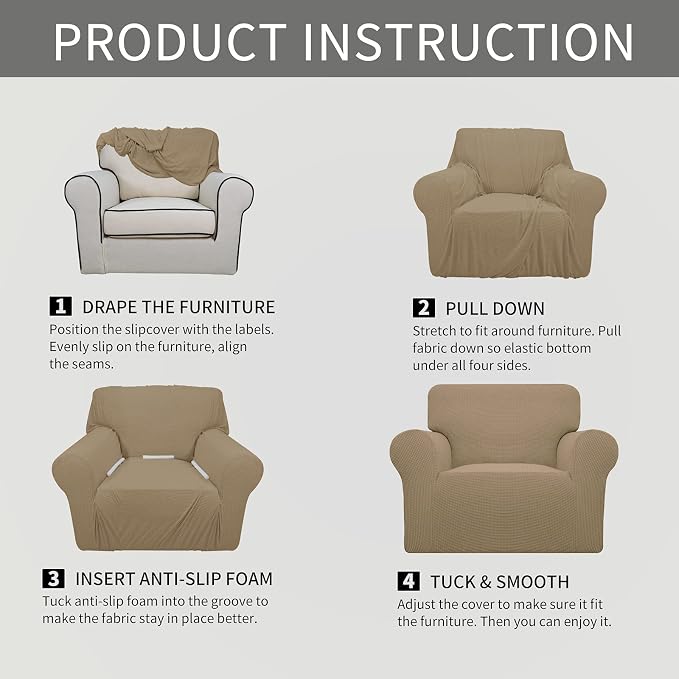 Easy-Going Stretch Oversized Chair Slipcover - Image 6