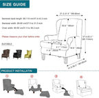 KRFOONN Wingback Chair Cover Slipcovers 2 Piece Stretch Wing Chair Covers - Image 6