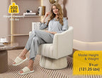 Dewhut Swivel Accent Chair Set of 2, 360° Swivel Barrel Chair - Image 5