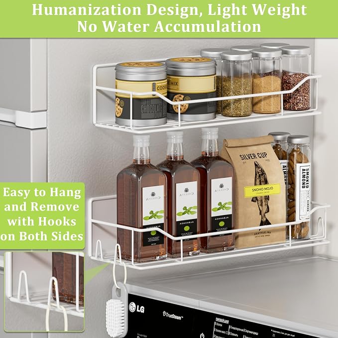 Magnetic Spice Rack for Refrigerator, 9 Pack Magnetic Fridge Shelves - Image 4