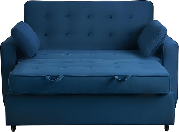 Serta Ainsley 66.5" Convertible Sleeper Loveseat, Full Size, Dreamcoil Comfort - Image 9