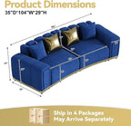Oversized Velvet Chesterfield Couch - Image 2