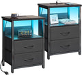 Fixwal Nightstand Set of 2 Night Stand by Fixwal
