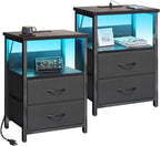 Fixwal Nightstand Set of 2 Night Stand by Fixwal