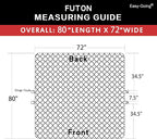 Easy-Going Reversible Couch Cover, Large Futon Sofa, Chocolate/Chocolate | - Image 7