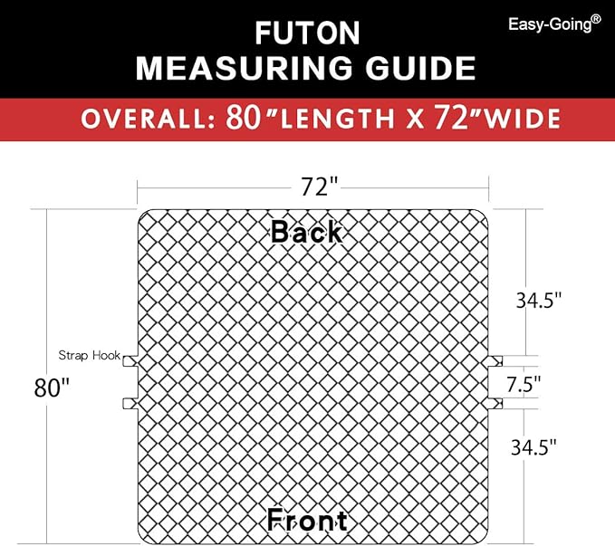 Easy-Going Reversible Couch Cover, Large Futon Sofa, Chocolate/Beige | Machine - Image 6