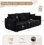 Antetek Teddy Sofa Set for Living Room, 2 Pieces Modern Deep Seat Oversized - Image 2