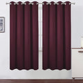 Burgundy Red Thermal Blackout Curtains/52 x 72 Inch/Set of 2 Panels Room by Lemomo