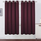 Burgundy Red Thermal Blackout Curtains/52 x 72 Inch/Set of 2 Panels Room by Lemomo