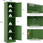 YAUWOH 2-Door Metal Storage Cabinet, Tall Slim Pantry Organizer - Image 3