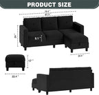 SUNLEI Convertible Sectional Couch Sofa - Image 2