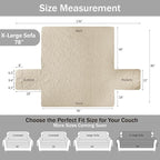 Soft Quilted Couch Cover with Pockets - Image 7