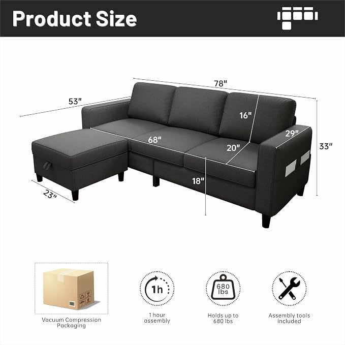 Youmumeub Sectional Sofa and Couches - Image 2