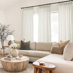 78 Inches Long Pinch Pleated Semi Sheer Curtains, Natural Linen Blended Light - Image 7