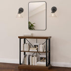 Leick Home Finnick Mixed Metal Bookshelf, 2 Shelves, Easy Assembly, - Image 8