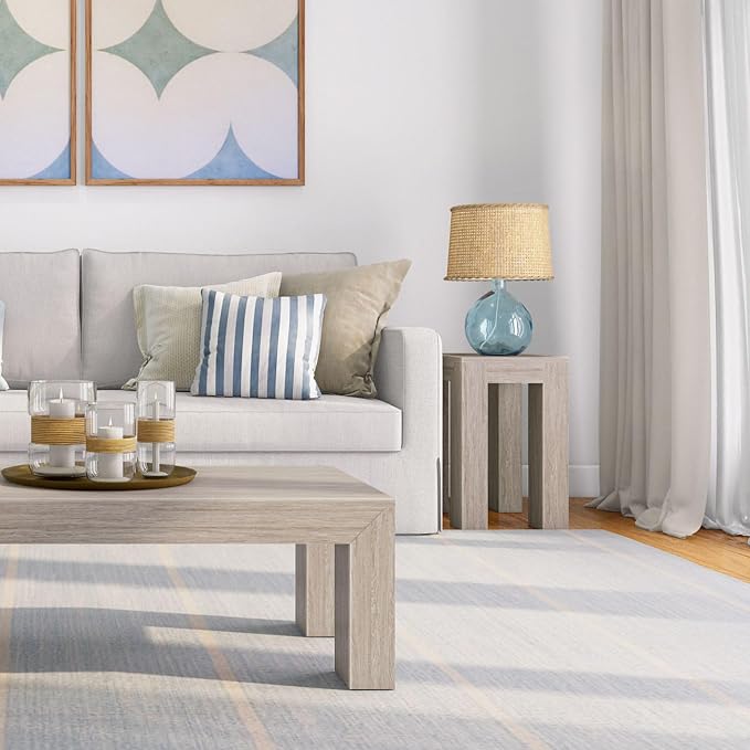 Plank+Beam Modern Rectangular Side Table, Slim Side Table - Image 6