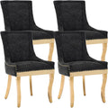 Upholstered Dining Chairs Set of 4, Modern Fabric Side Chairs by MZDOO
