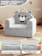 Kids Sofa Chair with Removable Washable Cover & Magic-Tape Backrest Toddler - Image 5